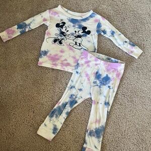 Disney Kids Pajama Set - Blue and Purple Tie-Dye